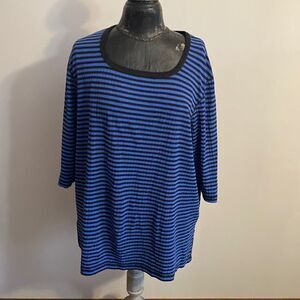 -Avenue Blue/Black stripe Sweater, size 18/20